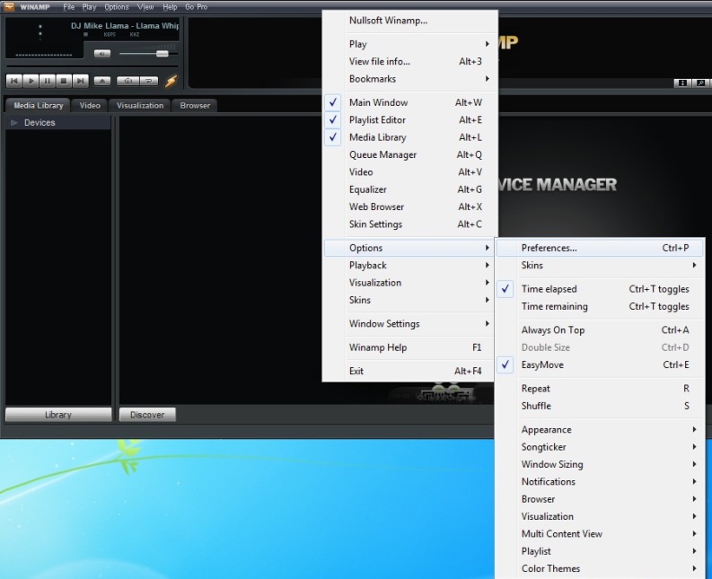 Winamp setup