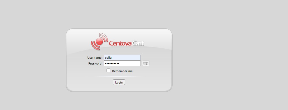 Login centovacast doscast